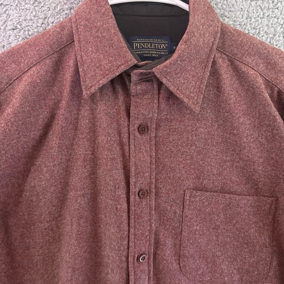 Pendleton Men’s Lodge Shirt 100% Virgin Wool Red Button Up Shirt Size S - Picture 2 of 9